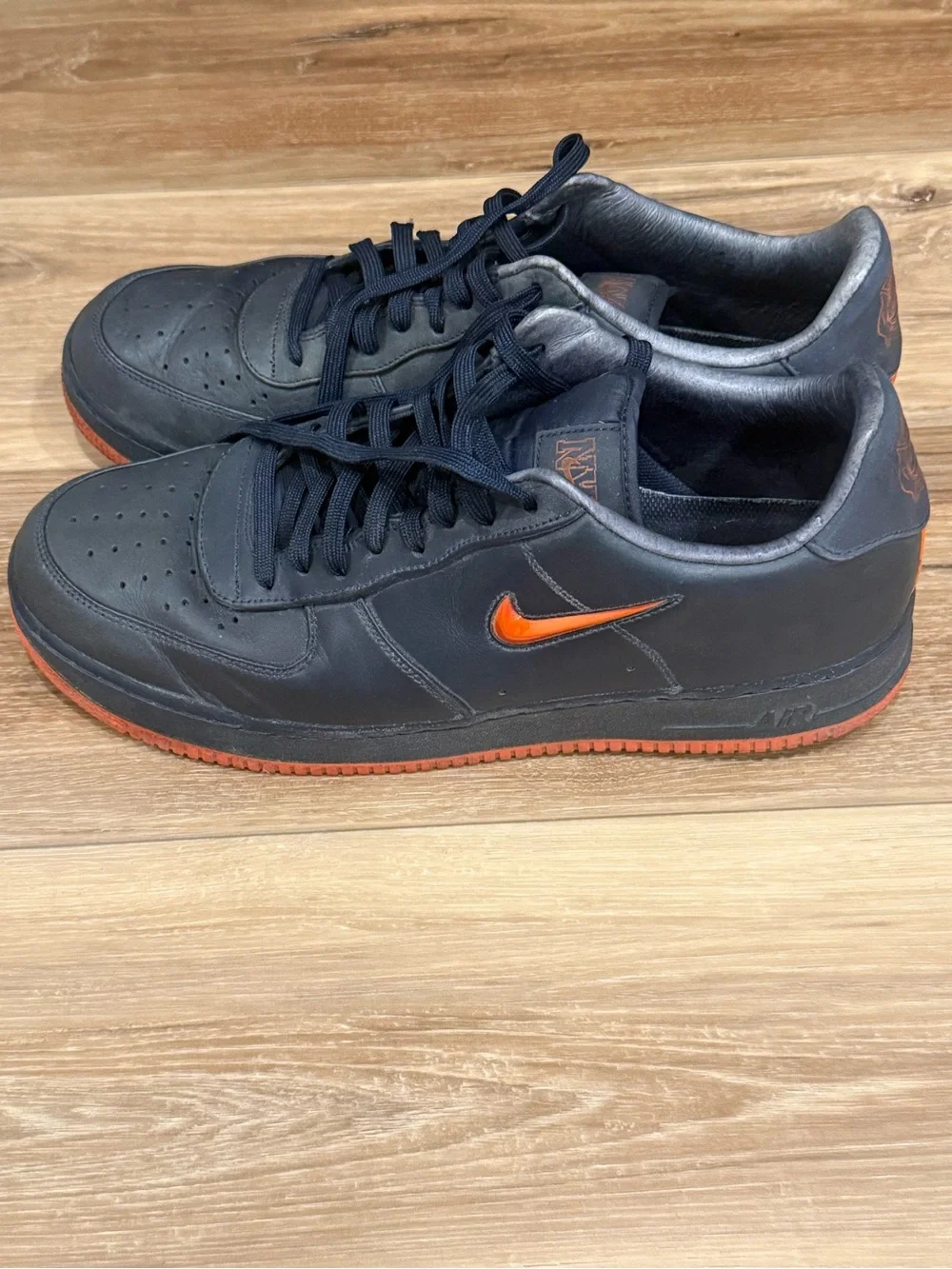 Nike Dunks- FDNY Finest Men’s Black Sneakers with Orange Swoosh